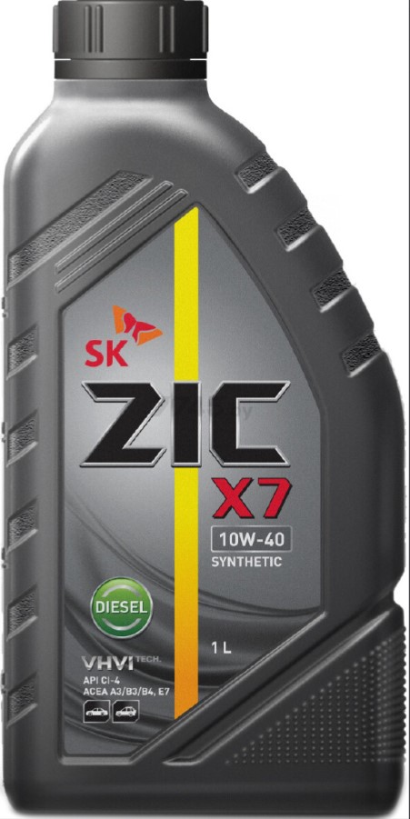 ZIC X7 DIESEL 10W40 (1L) масло моторное! синт. API CI-4SL, ACEA E7, MB 228.3