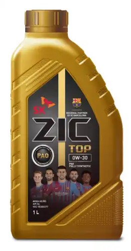 ZIC TOP 0W30 (1L) масло мот.! синт.API SL, ACEA A5B5, A7B7, VCC 95200377