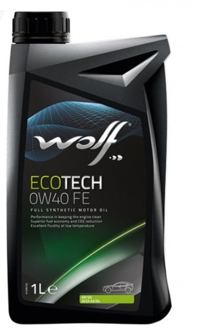 Wolf ECOTECH 0W-40 FE ACEA A3B4 API SN BMW LL01 MB 2295 VW 5020050500 1 л моторное масло (PN 8320507)