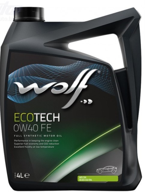 WOLF ECOTECH 0W-40 FE ACEA A3B4 API SN BMW LL01 MB 2295 VW 5020050500 4 л моторное масло (PN 8320705)