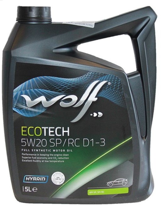 WOLF ECOTECH 5W-20 SPRC D1-3 ILSAC GF-6A 5 л моторное масло (PN 1050526)