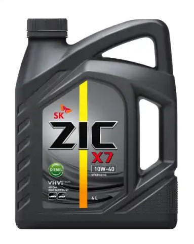 ZIC X7 DIESEL 10W40 (4L) масло моторное! синт. API CI-4SL, ACEA E7, MB 228.3