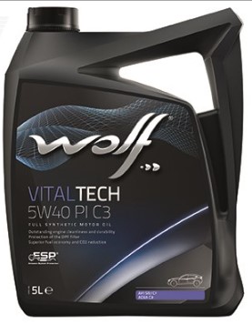 WOLF VITALTECH 5W-40 PI C3 API SNCF BMW LL04 1 MB 2295 VW 50501 5 л моторное масло (PN 8303012)