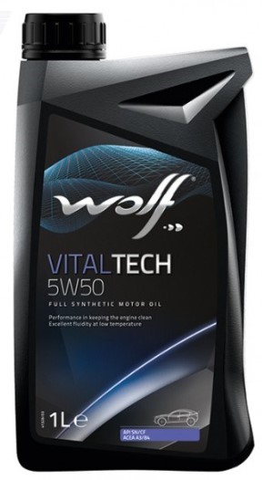 WOLF VITALTECH 5W-50 ACEA A3B4 API SNCF BMW LL01 MB 2293 VW 5010150500 1 л моторное масло (PN 8314629)