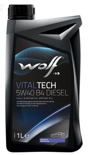 WOLF VITALTECH 5W-40 B4 DIESEL ACEA A3B4 API SNCF BMB 2293 RN0710 1 л масло моторное (PN 8333903)