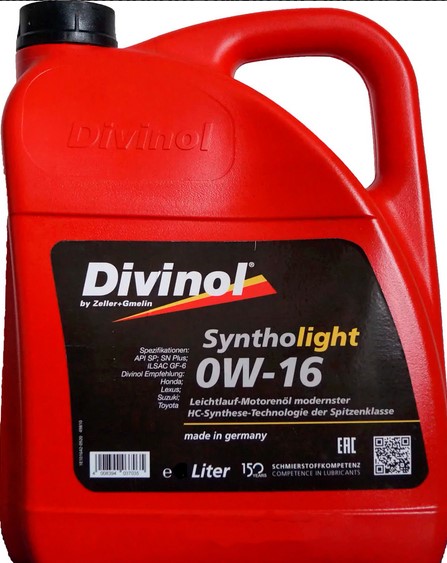 Divinol Syntholight 0W-16  5л