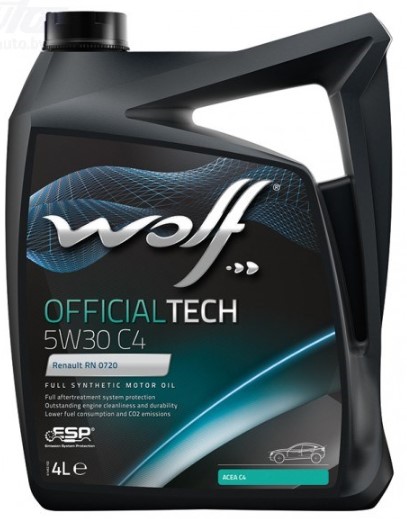 WOLF OFFICIALTECH 5W-30 ACEA C3C4 RN0720 4 л моторное масло (PN 8308413)