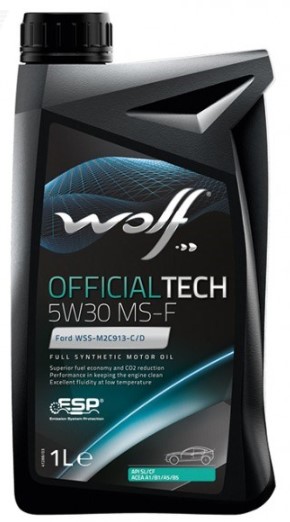 WOLF OFFICIALTECH 5W-30 MS-F ACEA A1B1-12 A5B5 API SLCF 1 л моторное масло (PN 8308611)