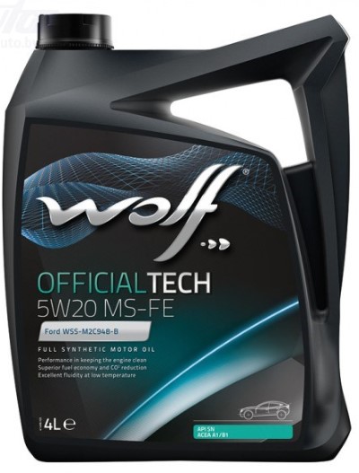 WOLF OFFICIALTECH 5W-20 MS-FE ACEA A1B1-12 C5 API SN 4 л моторное масло (PN 8320187)