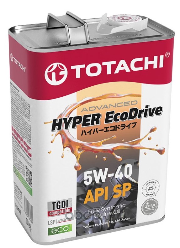 TOTACHI HYPER EcoDrive 5W-40, синтетика, 4л. CF, SN, SN+, SP