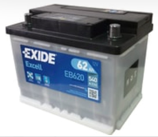 Exide Excell EB620 VW 62 А·ч, 540 А (EN), полярность: обратная