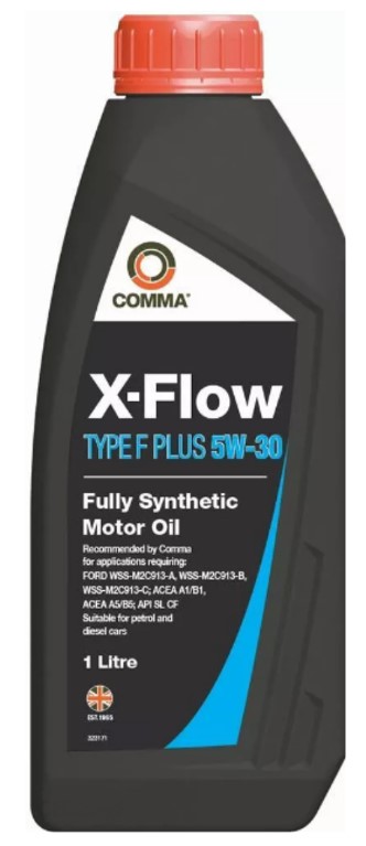 Масло моторное синтетическое COMMA X-FLOW TYPE F PLUS 5W30, 1л., API SLCF, ACEA  A5B5,