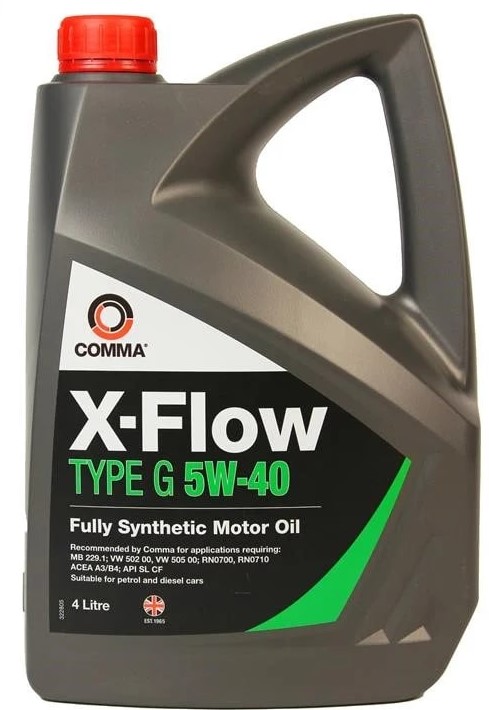 COMMA X-FLOW TYPE G 5W40, 4л., API SNCF, ACEA A3B4,