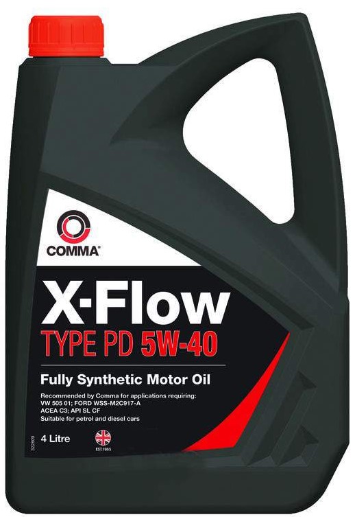 COMMA X-FLOW TYPE PD 5W40, 4л., API SLCF, ACEA C3,