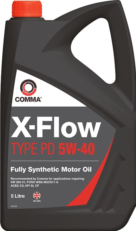 COMMA X-FLOW TYPE PD 5W40, 5л., API SLCF, ACEA C3,