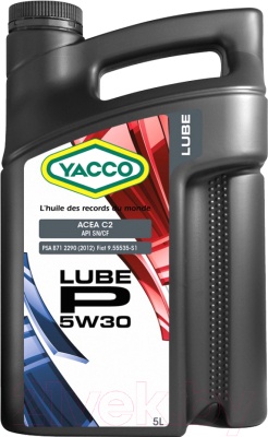 Моторное масло Yacco Lube P 0W-30 5л